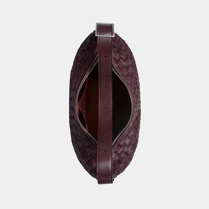 Small Traveler Hobo Bag In Intrecciato Deer Skin