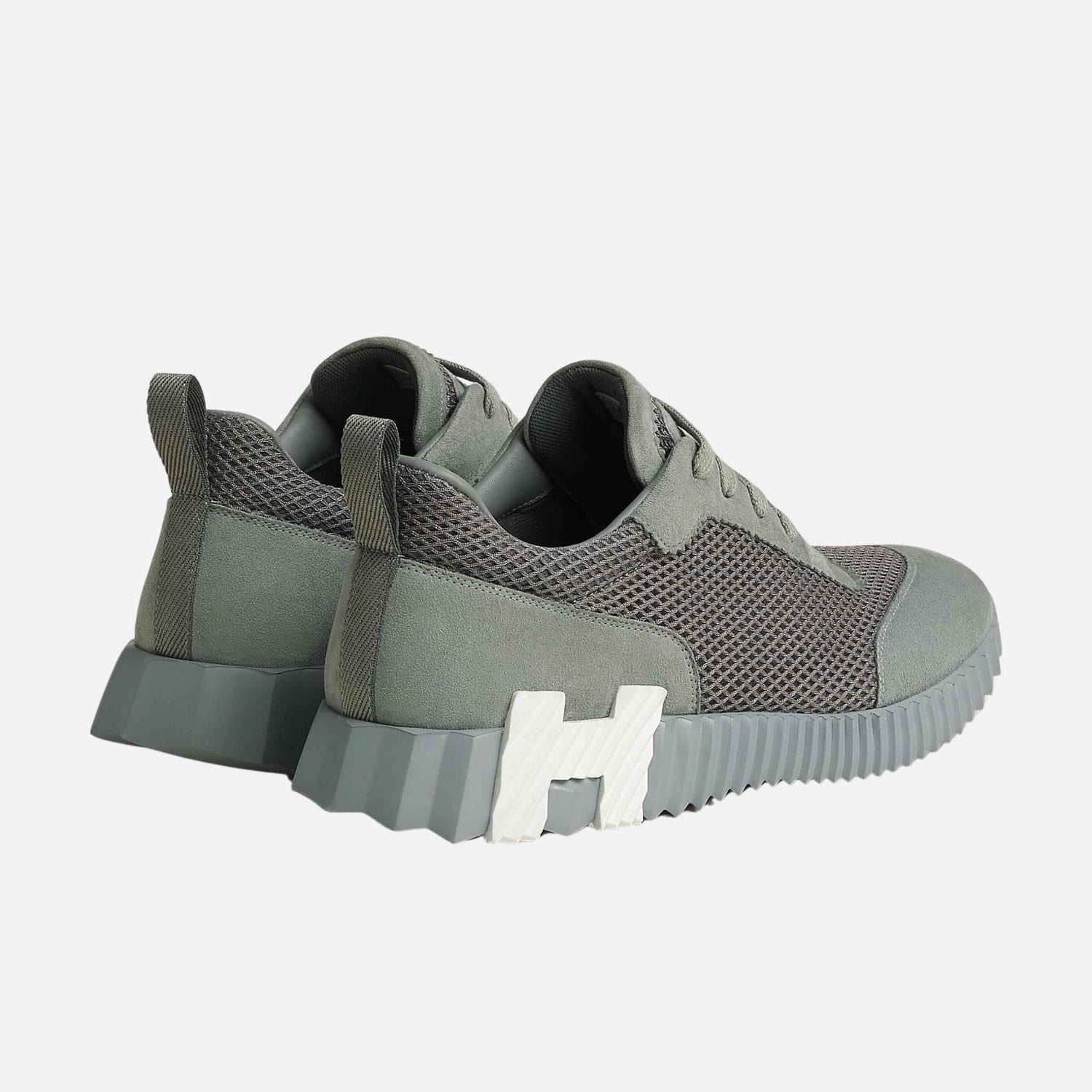 Bouncing Sneakers Graphic Mesh Suede Men