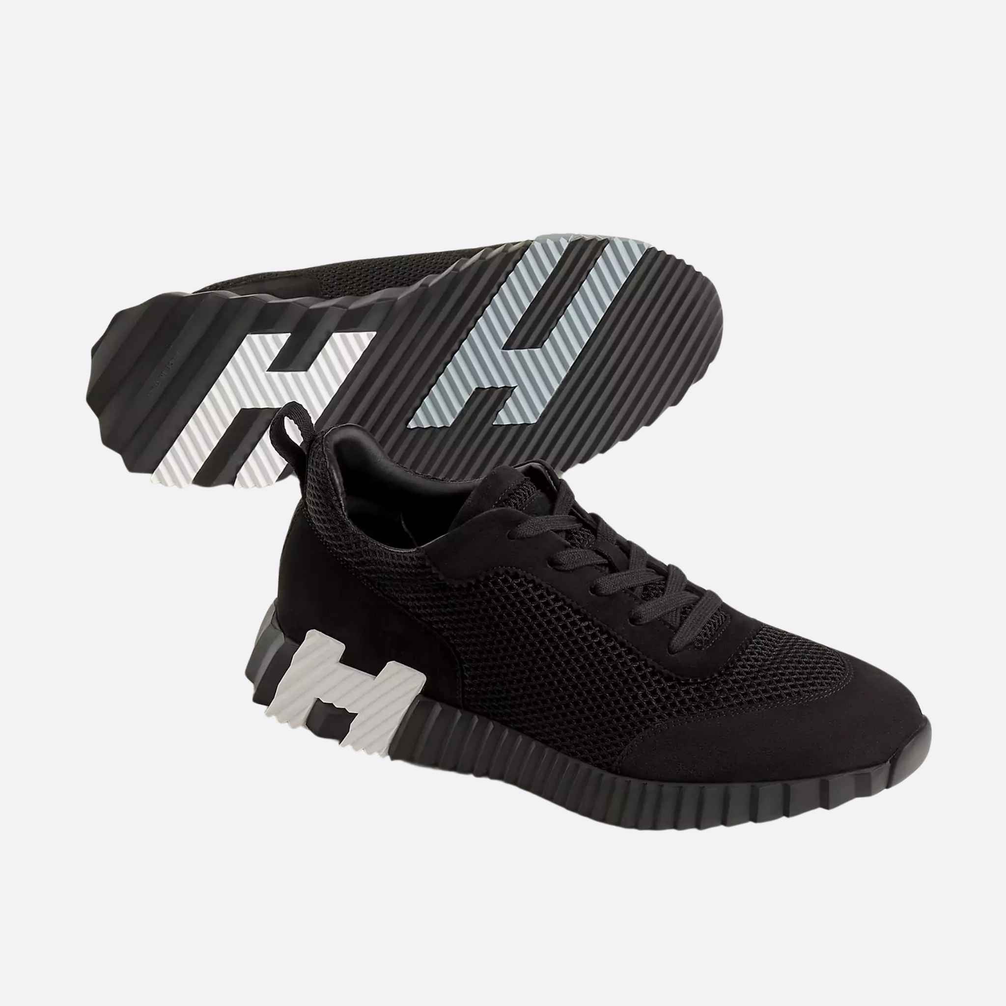 Bouncing Sneakers Graphic Mesh Suede Men
