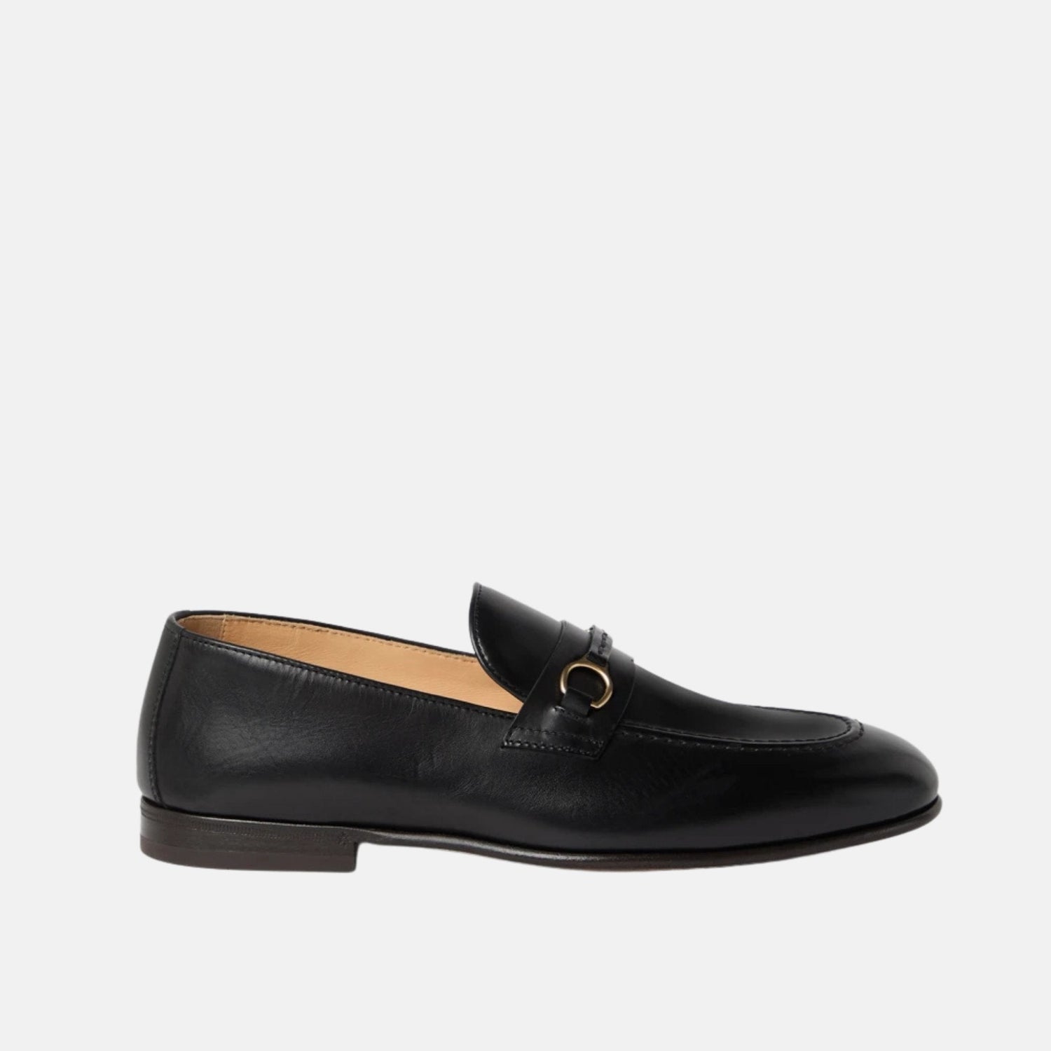 Soft Waxed Calfskin Loafers With Bit Detail
