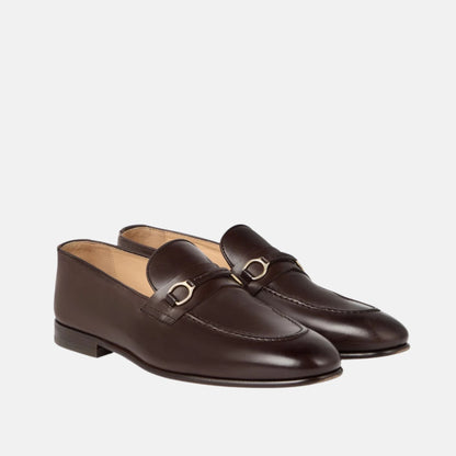 Soft Waxed Calfskin Loafers With Bit Detail