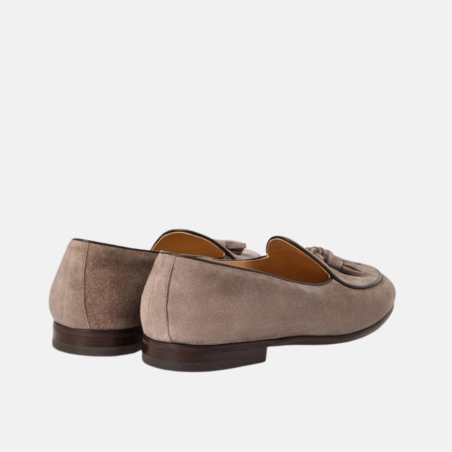 Suede Belgian Loafers With Tassels