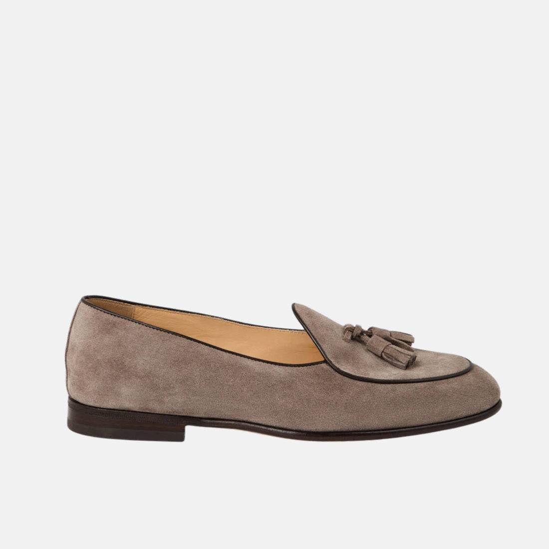 Suede Belgian Loafers With Tassels