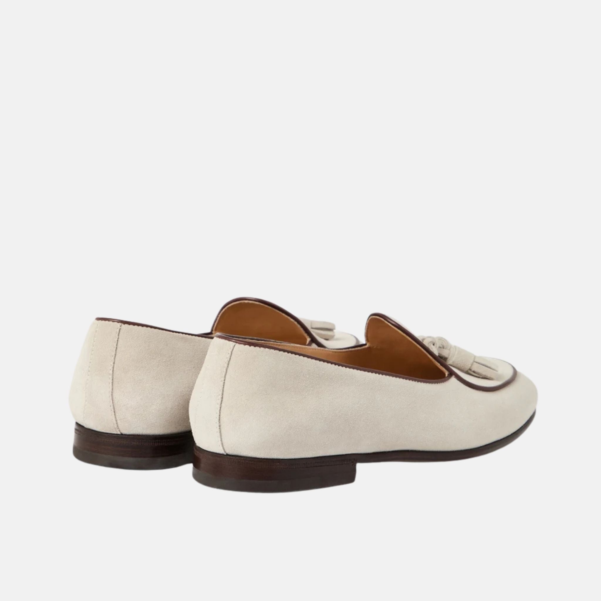 Suede Belgian Loafers With Tassels
