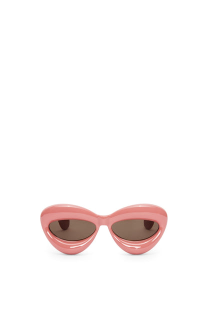 Inflated cateye sunglasses in nylon