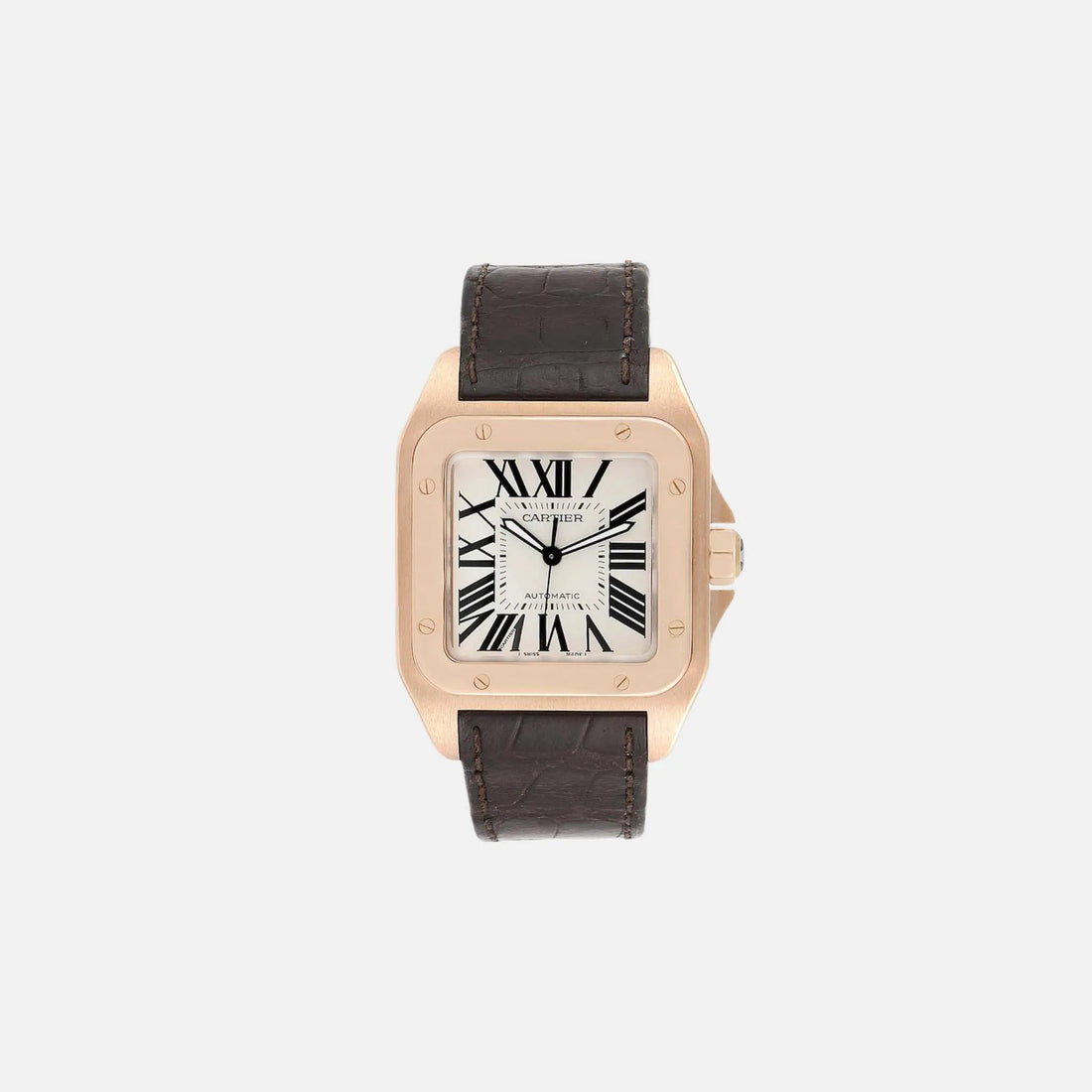 Santos 100 Large Rose Gold - Leather 38mm W20095Y1