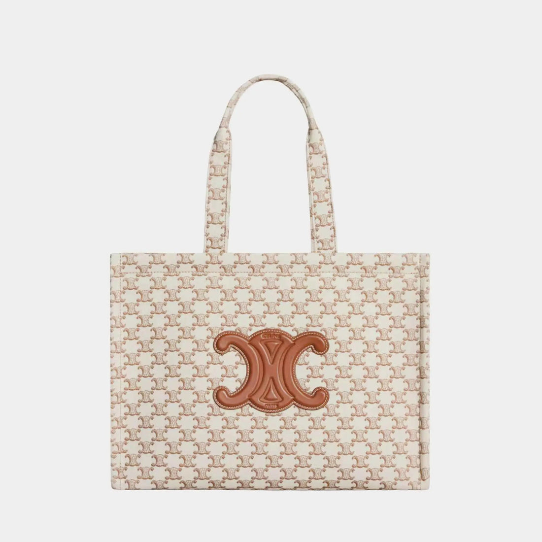 Large Cabas Thais Textile with Triomphe Print &amp; Calfskin
