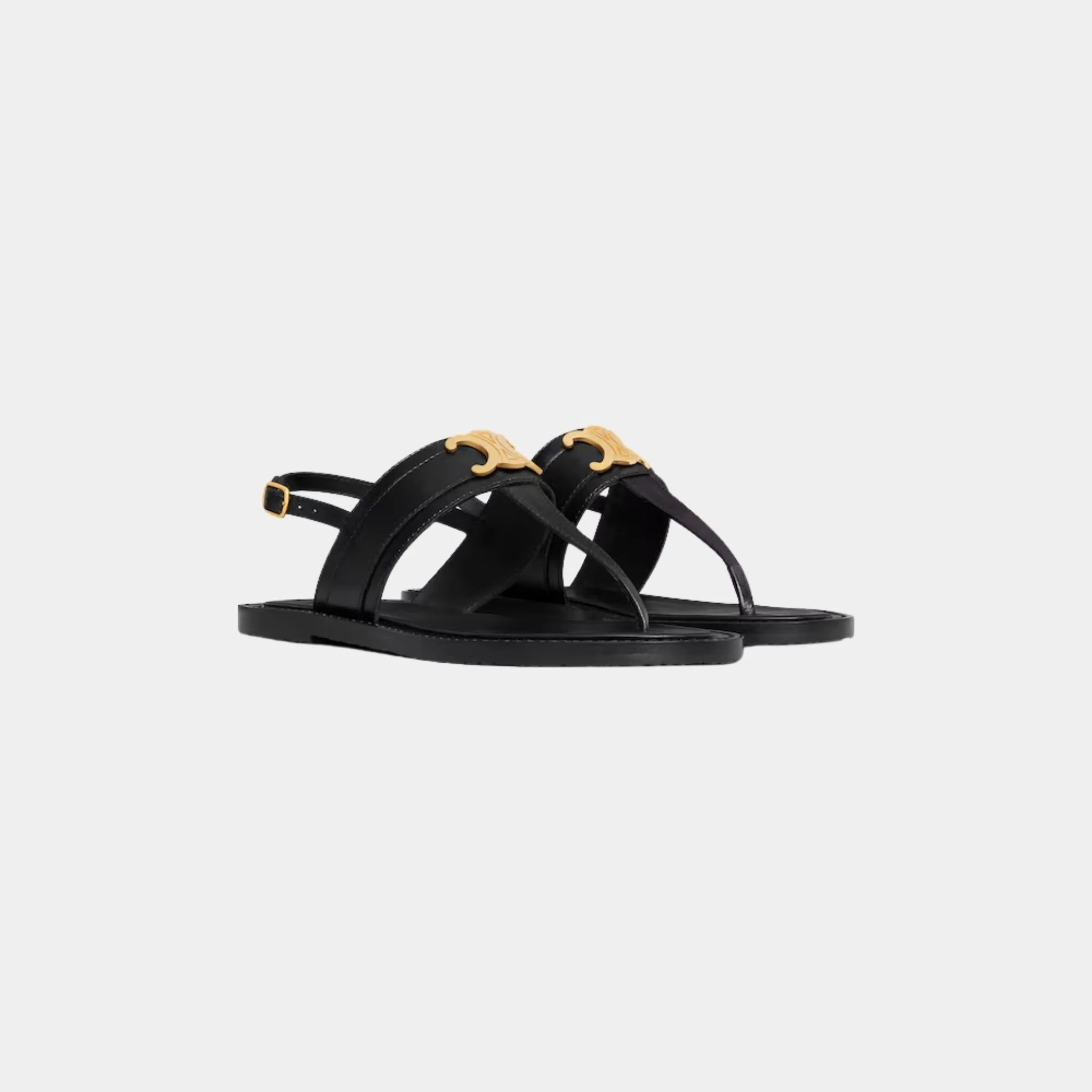 Celine Lympia Triomphe Thong in Calfskin
