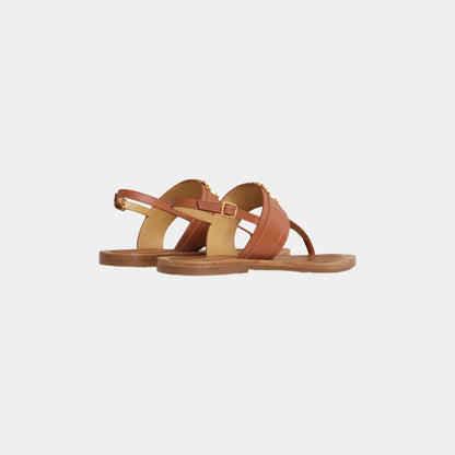 Celine Lympia Triomphe Thong in Calfskin