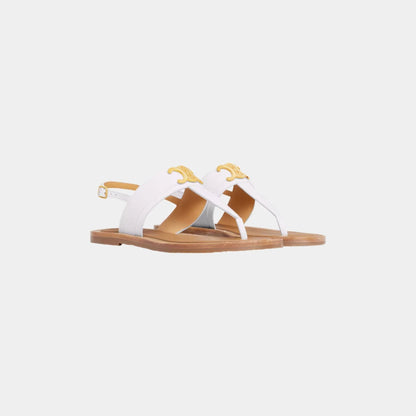 Celine Lympia Triomphe Thong in Calfskin