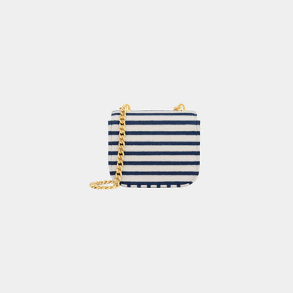 Mini Chain Claude in Striped Textile