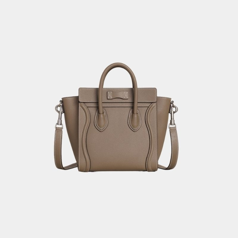 Nano Luggage Bag In Drummed Calfskin Handbag