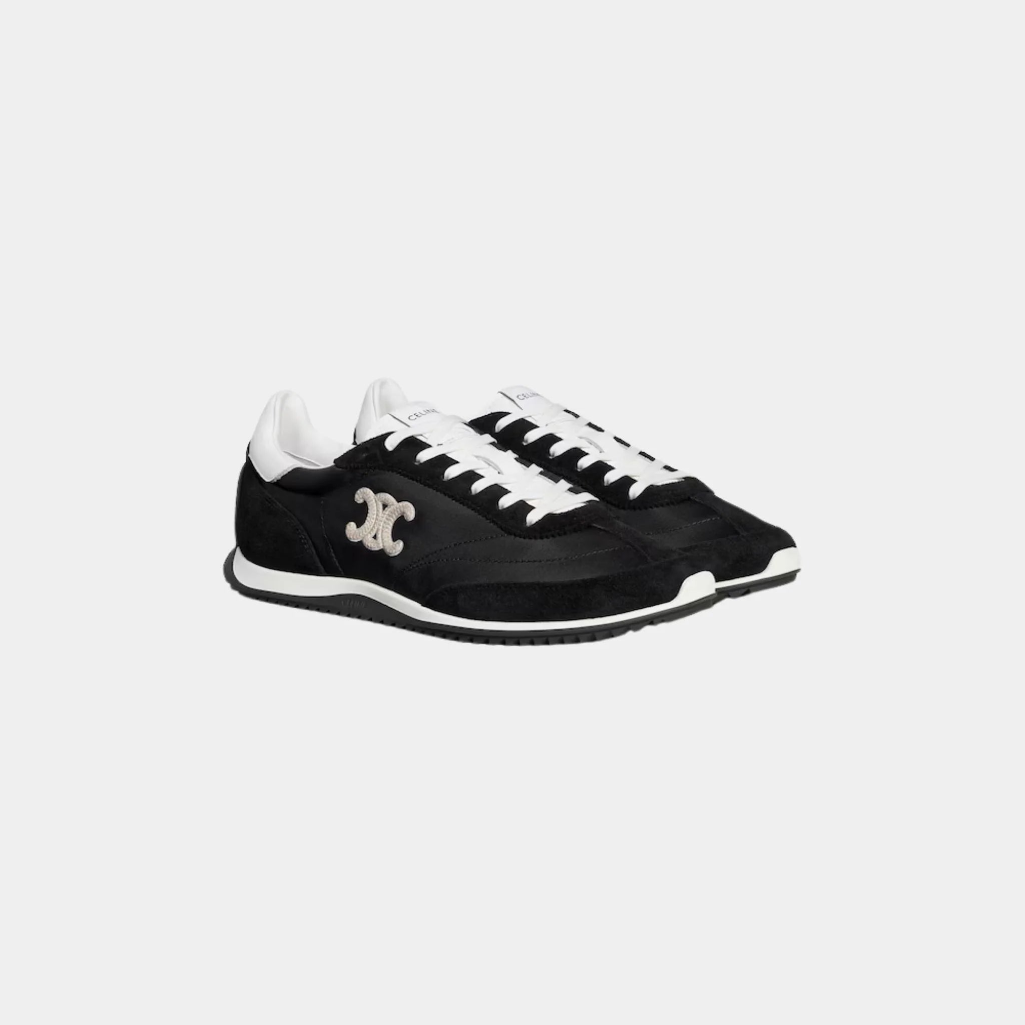 Celine Racer Sneaker With Triomphe in Nylon, Suede &amp; Calfskin