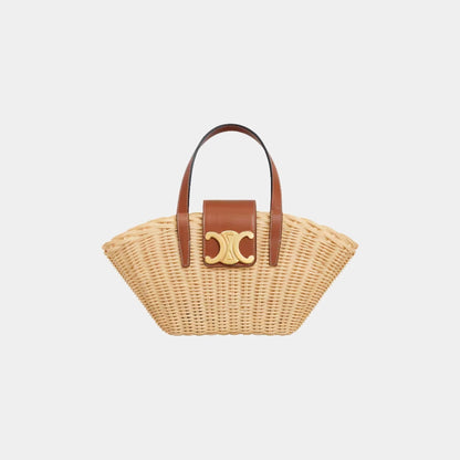Teen Couffin in Wicker and Natural Calfskin