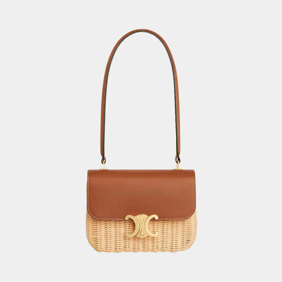 Teen Garance Bag in Wicker and Natural Calfskin