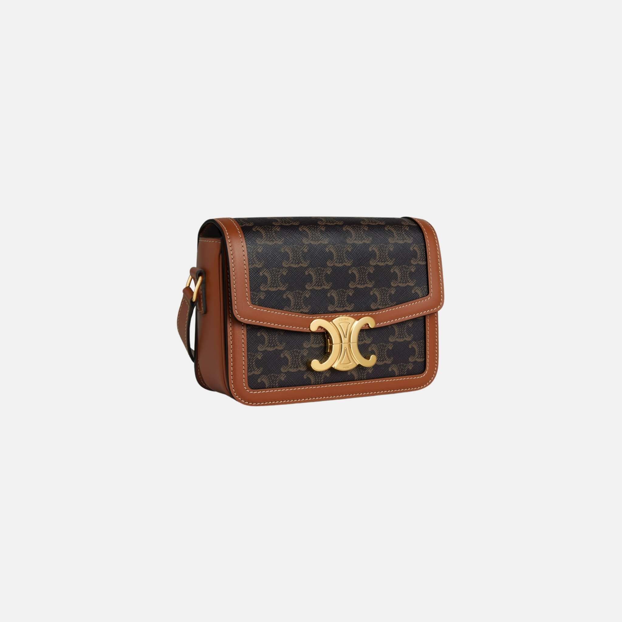 Teen Triomphe Bag In Triomphe Canvas And Calfskin