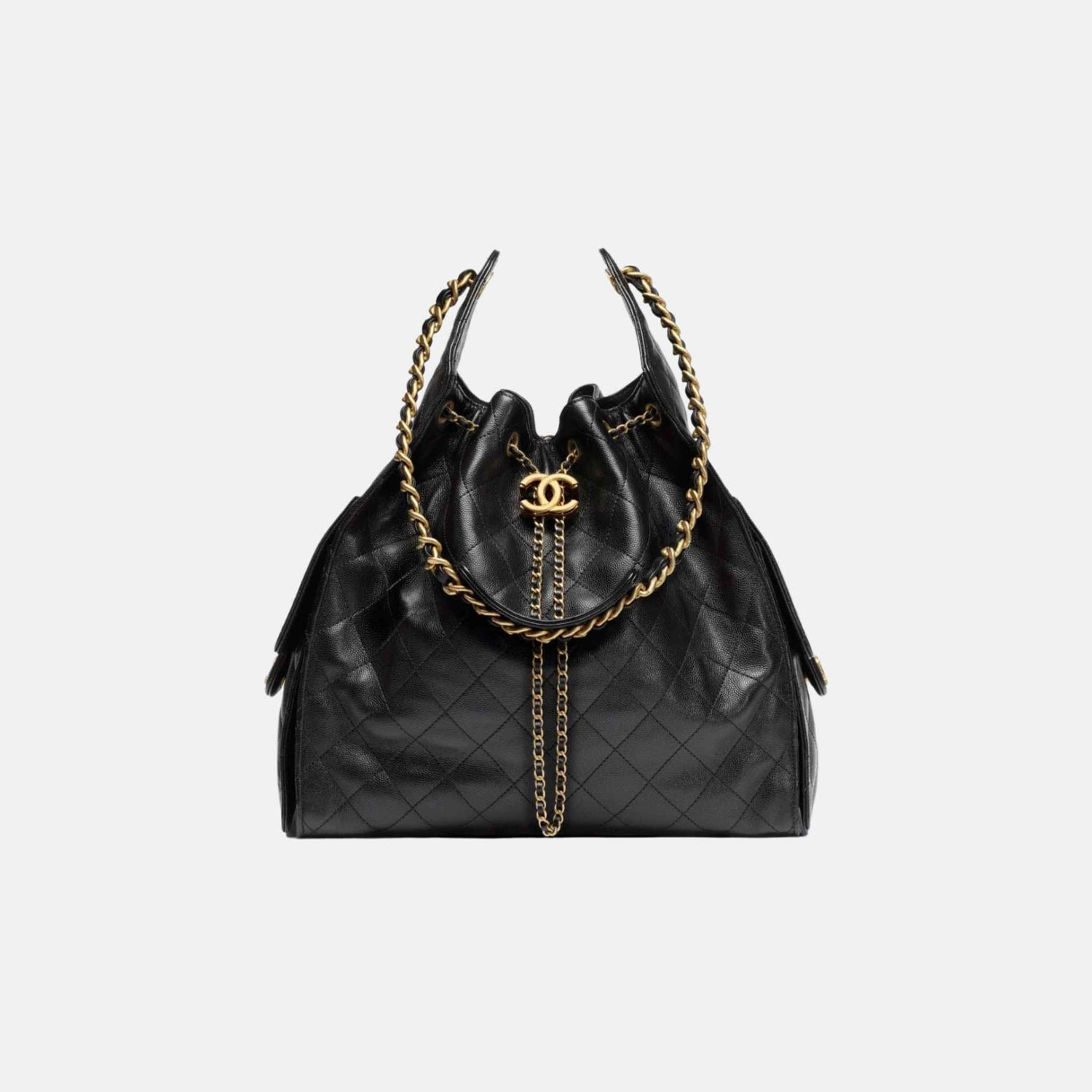 25 Medium Handbag Grained Calfskin And Gold-Tone Metal