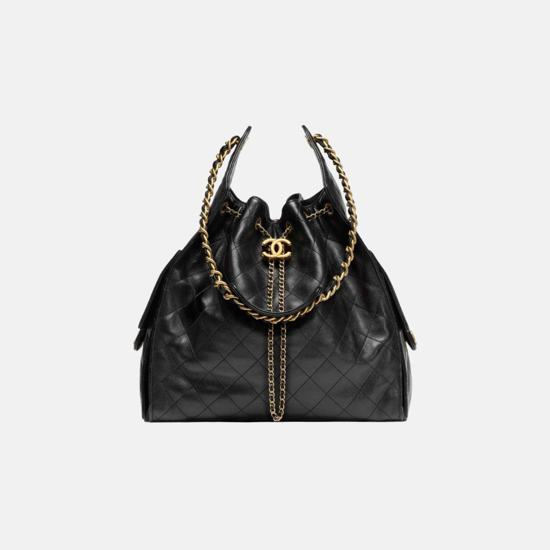 25 Medium Handbag Grained Calfskin And Gold-Tone Metal