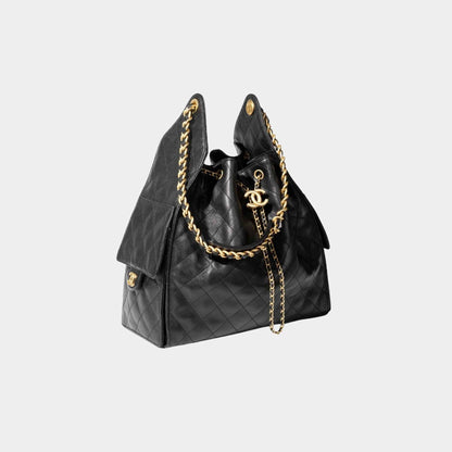 25 Medium Handbag Grained Calfskin And Gold-Tone Metal