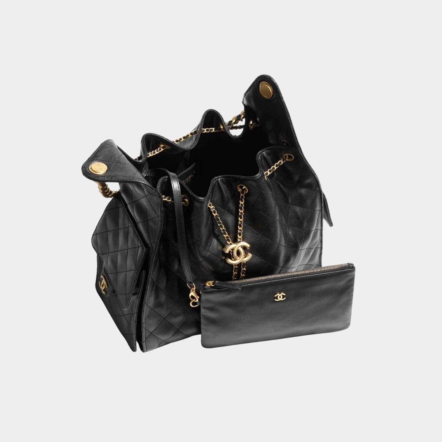 25 Medium Handbag Grained Calfskin And Gold-Tone Metal