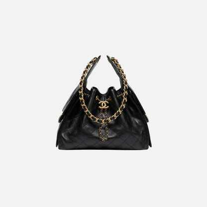 25 Small Handbag Grained Calfskin And Gold-Tone Metal