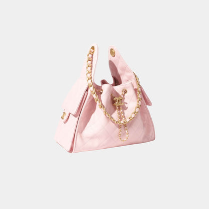 25 Small Handbag Grained Calfskin And Gold-Tone Metal