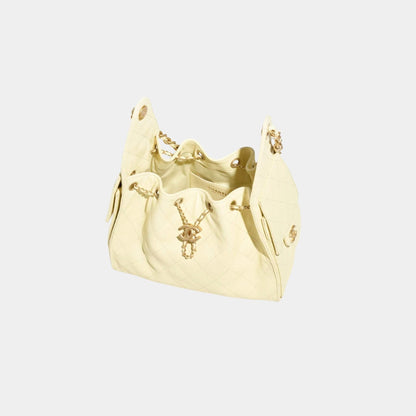 25 Small Handbag Grained Calfskin And Gold-Tone Metal