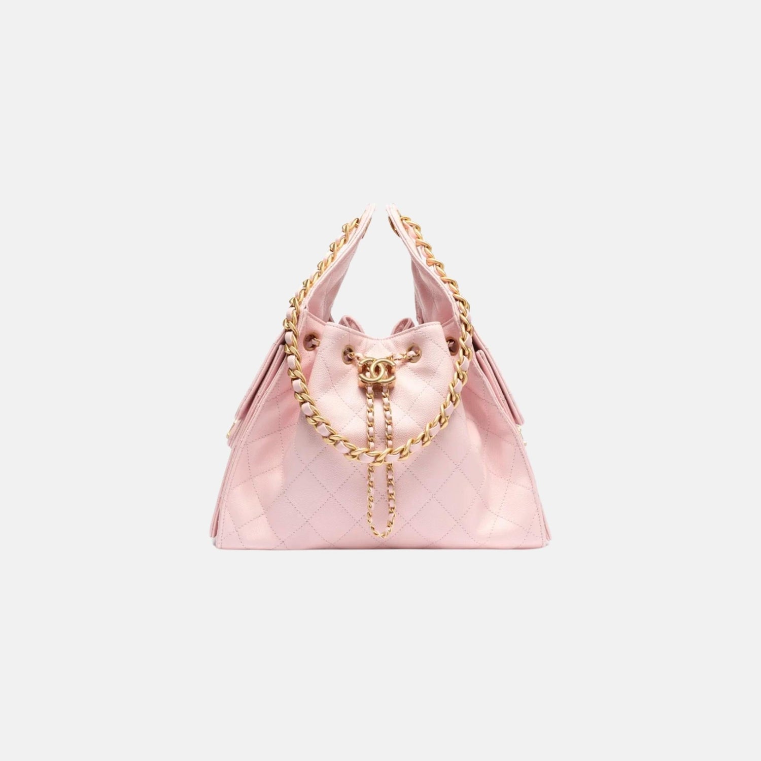 25 Small Handbag Grained Calfskin And Gold-Tone Metal