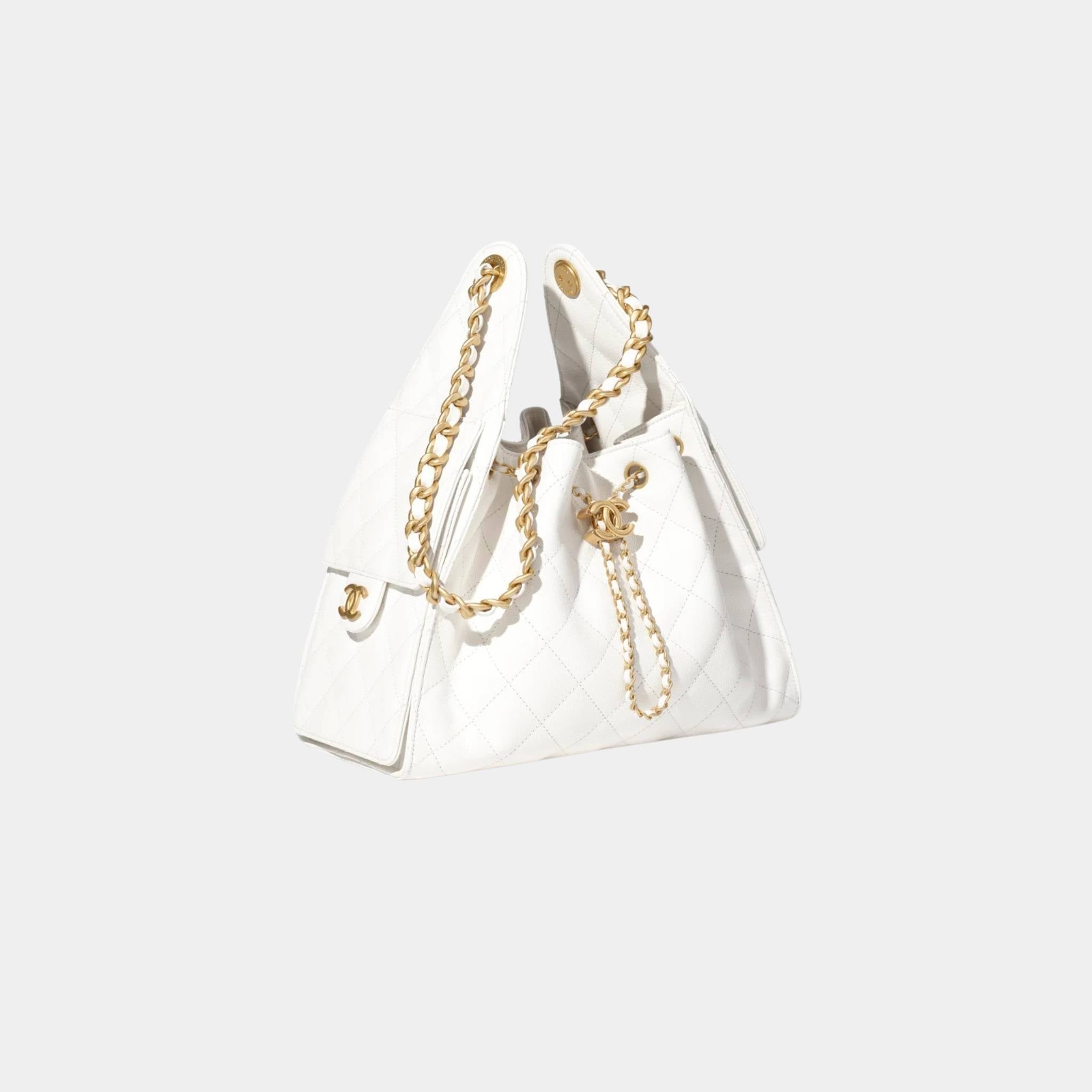 25 Small Handbag Grained Calfskin And Gold-Tone Metal