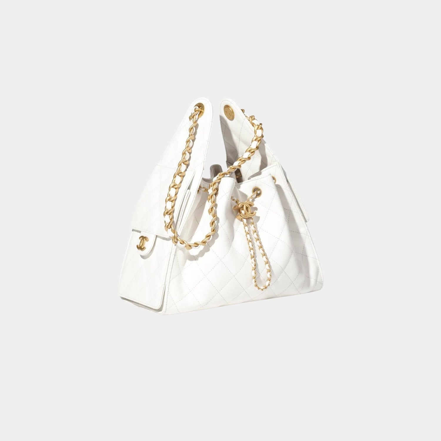 25 Small Handbag Grained Calfskin And Gold-Tone Metal