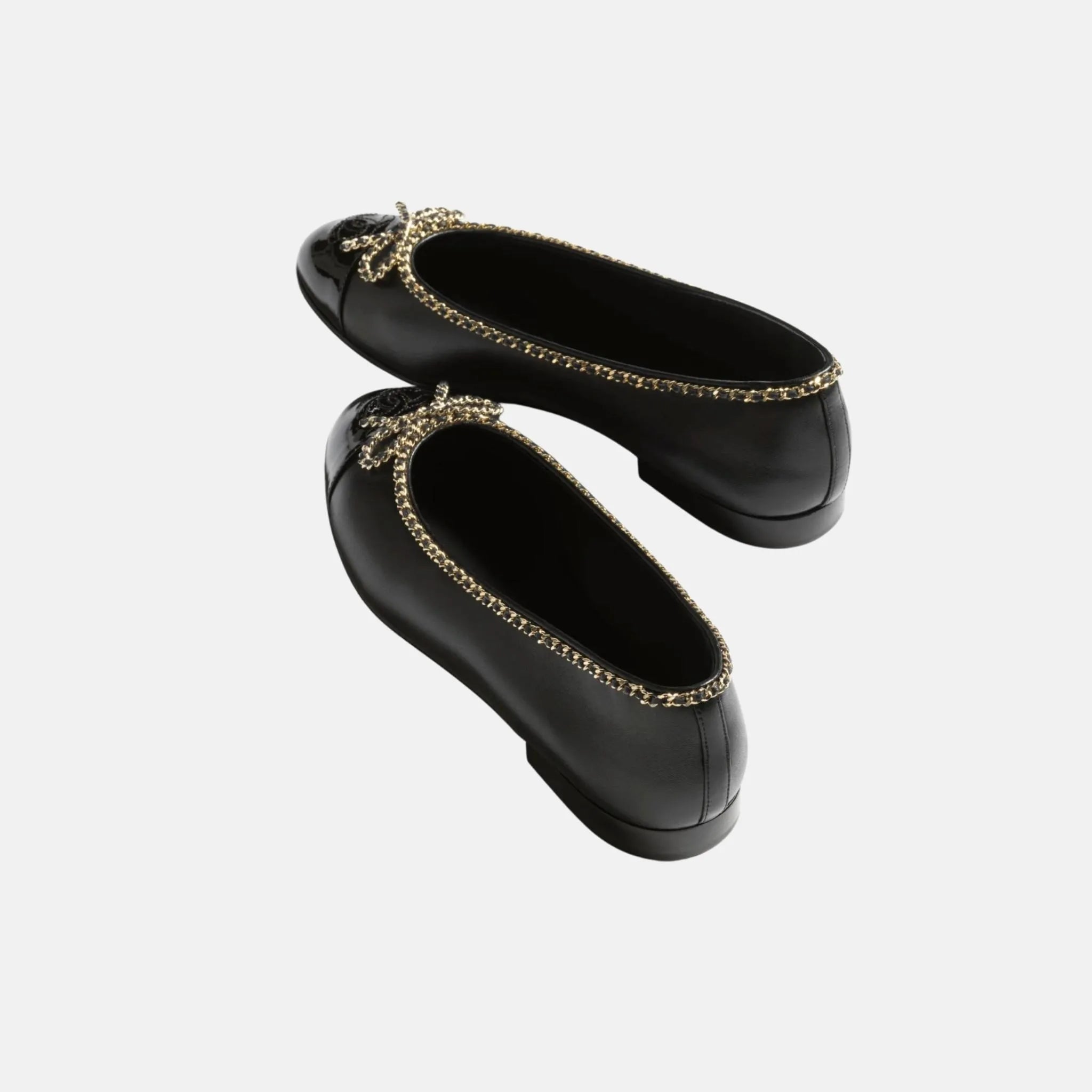 Ballerinas in Lambskin and Varnished Calfskin