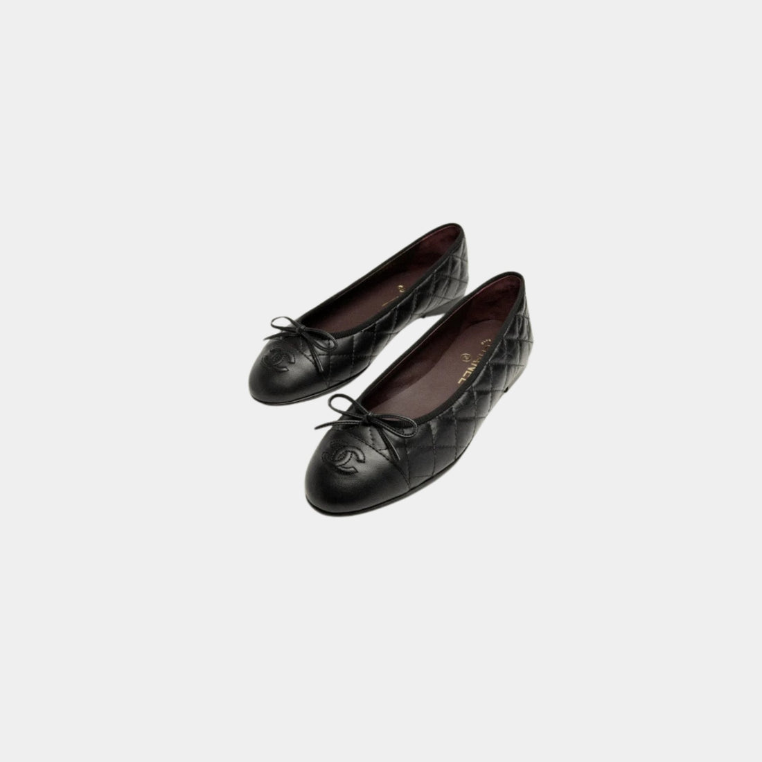 Ballet Flats In Aged Calfskin