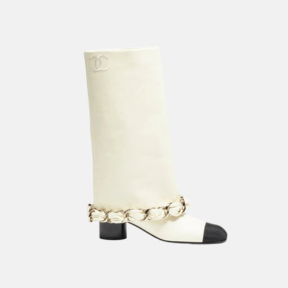 Boots in Lambskin and Grosgrain