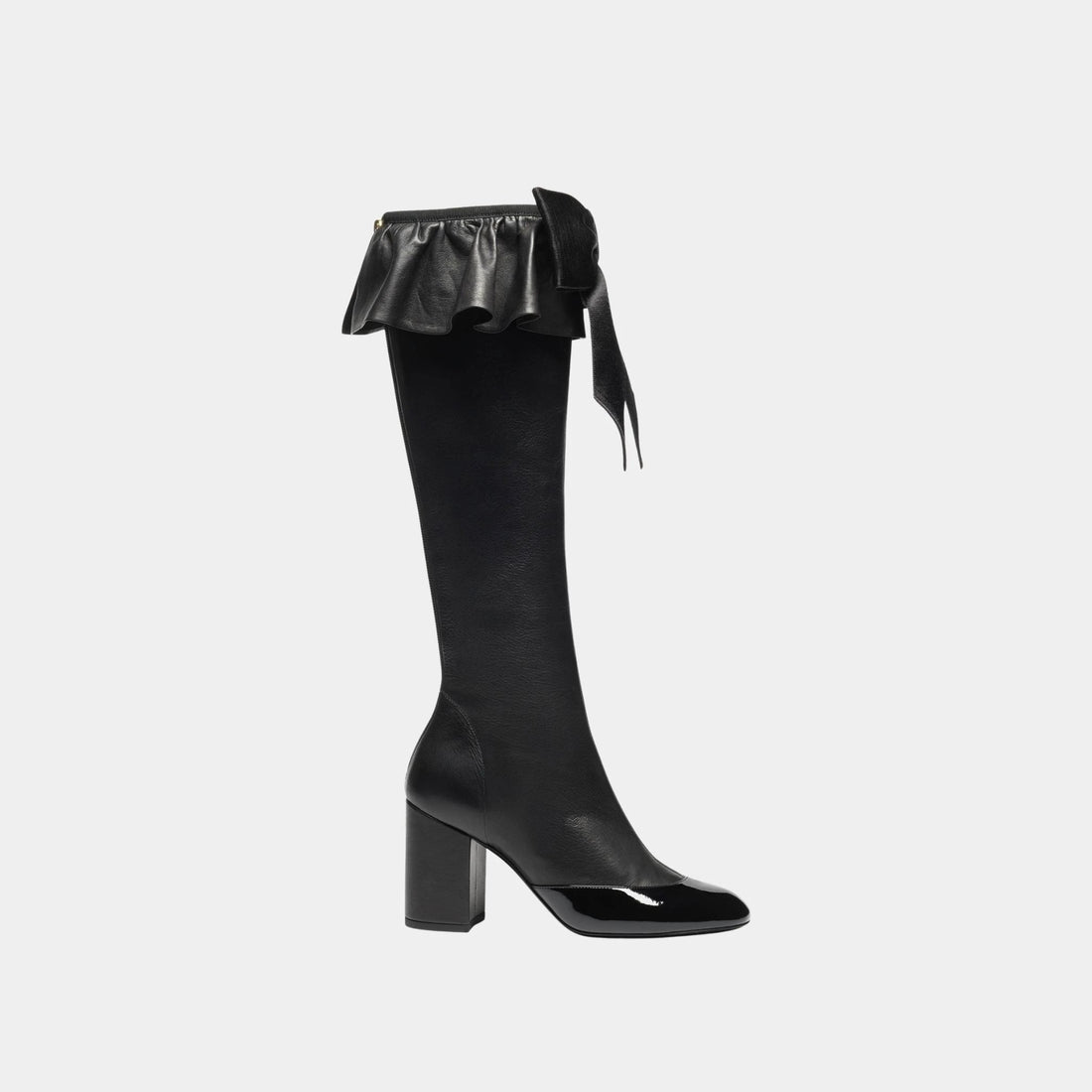 Boots in Stretch Lambskin and Patent Calfskin