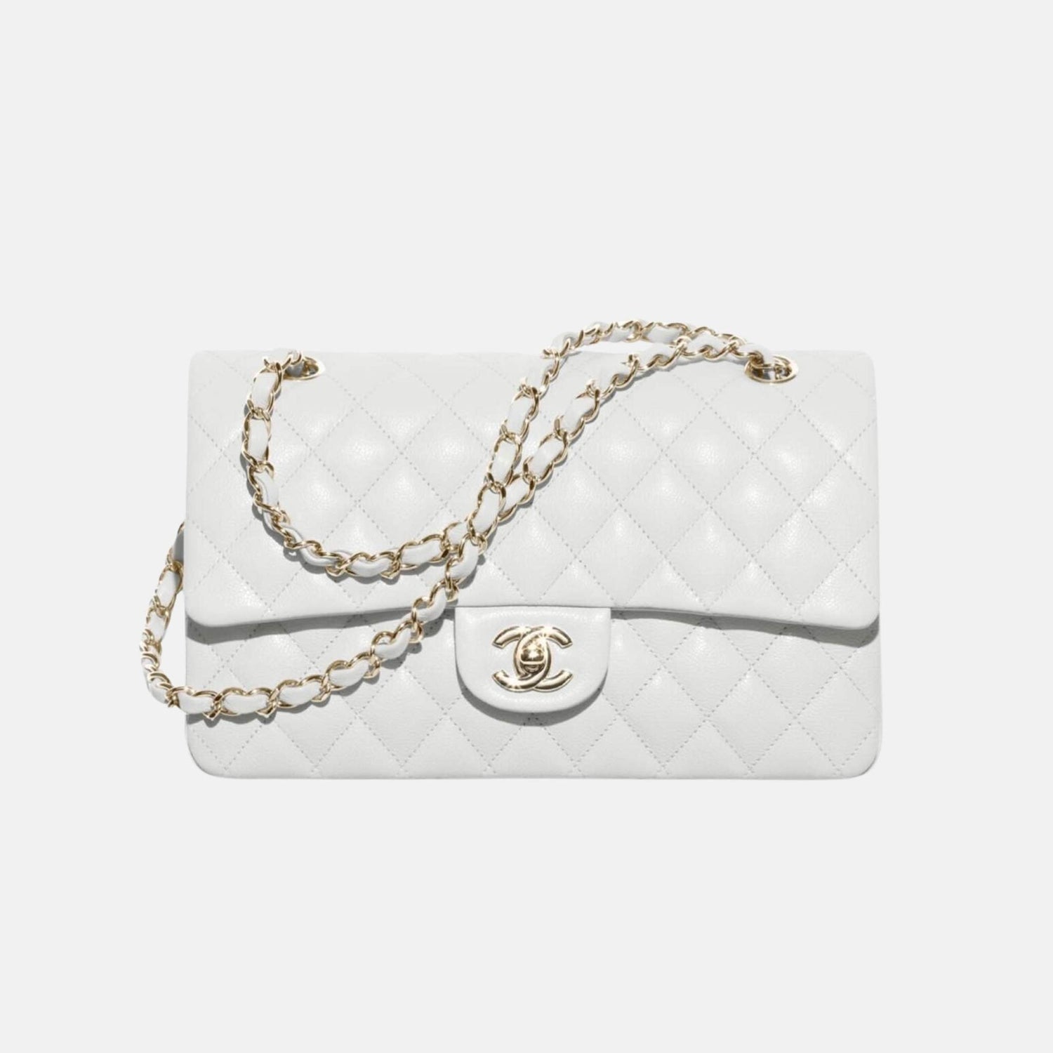 Classic 11.12 Handbag In Grained Shiny Calfskin And Gold Tone