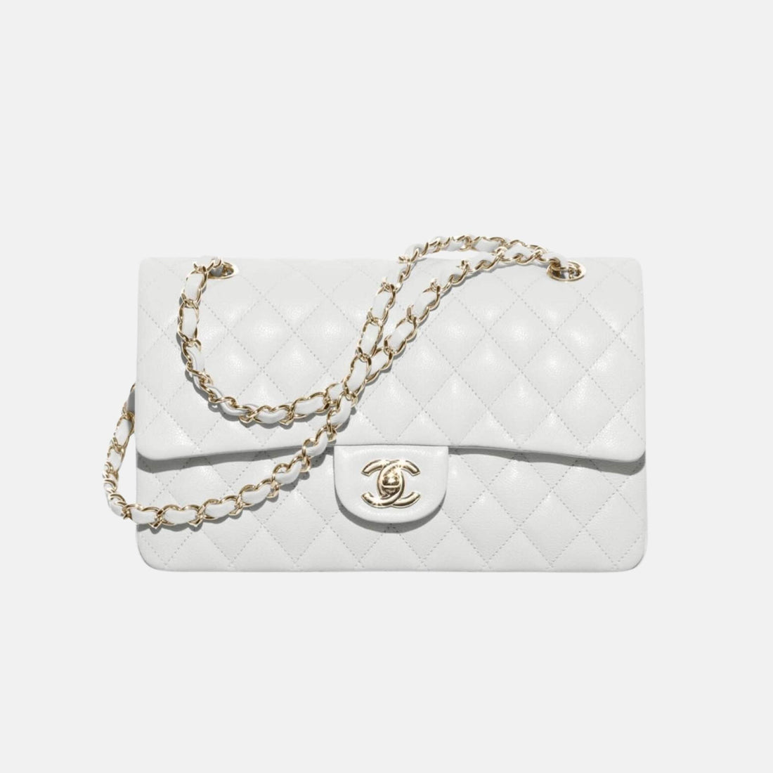 Classic 11.12 Handbag In Grained Shiny Calfskin And Gold Tone