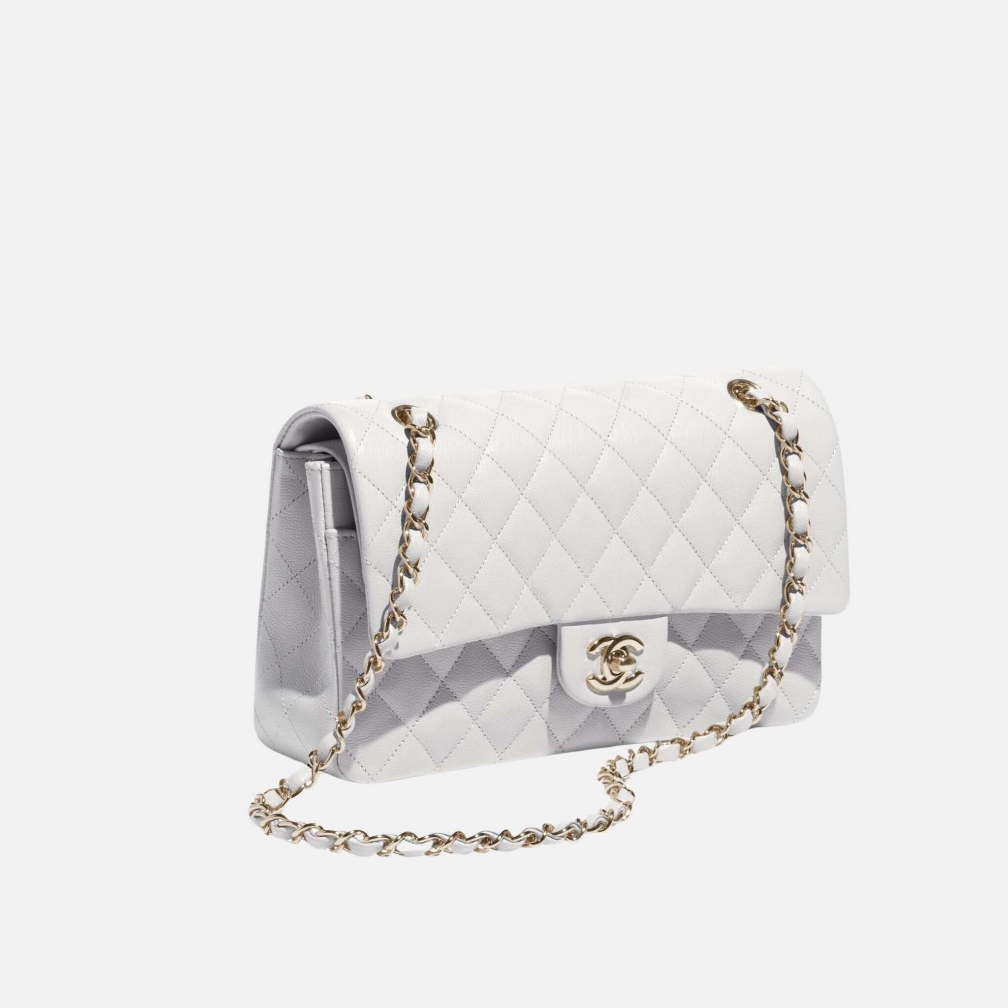 Classic 11.12 Handbag In Grained Shiny Calfskin And Gold Tone