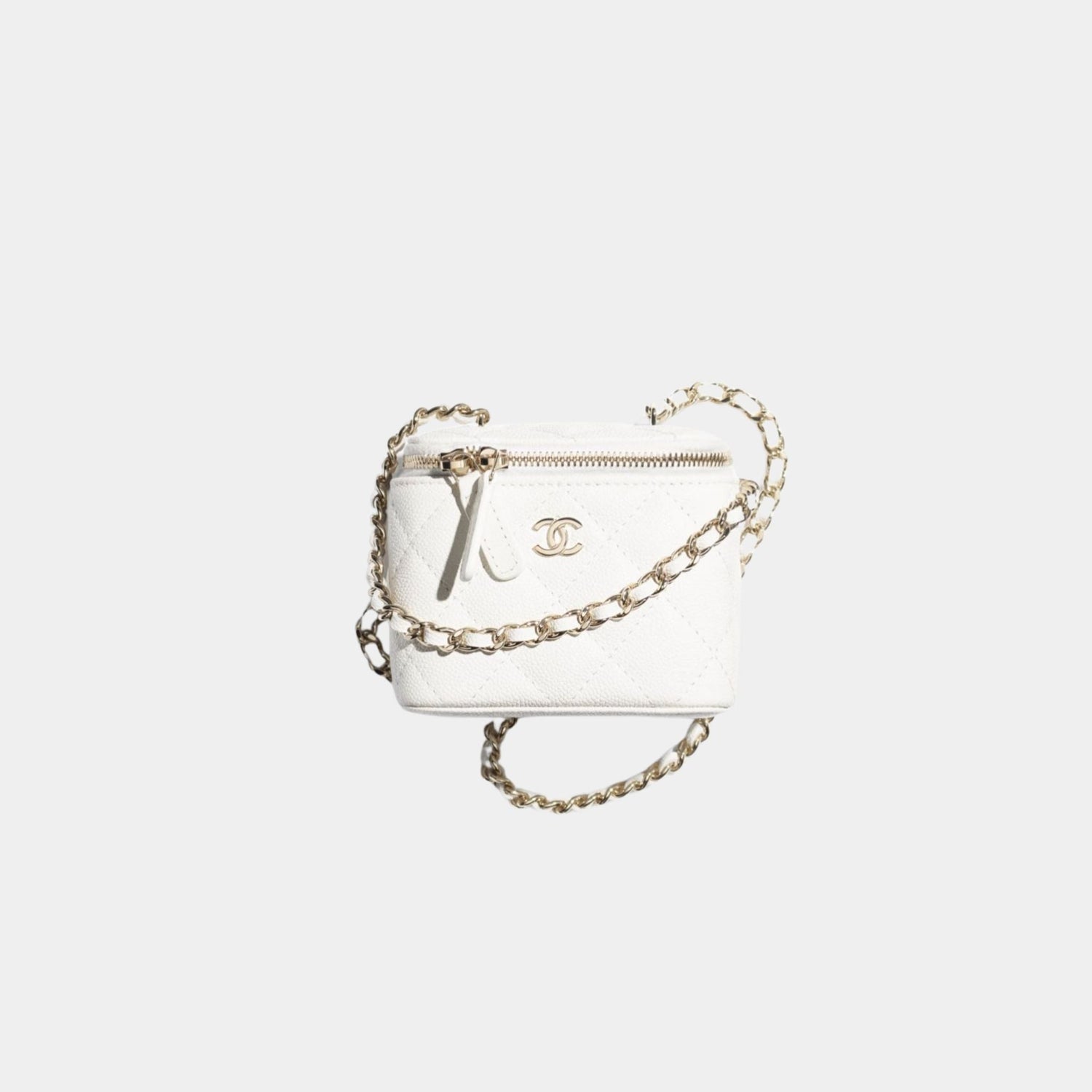 Classic Small Vanity With Chain in Grained Shiny Calfskin