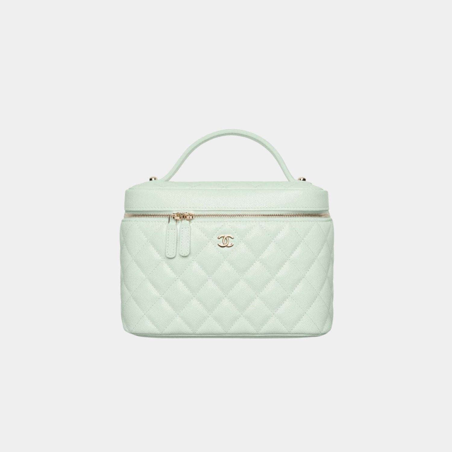 Classic Vanity Pouch in Grained Shiny Calfskin