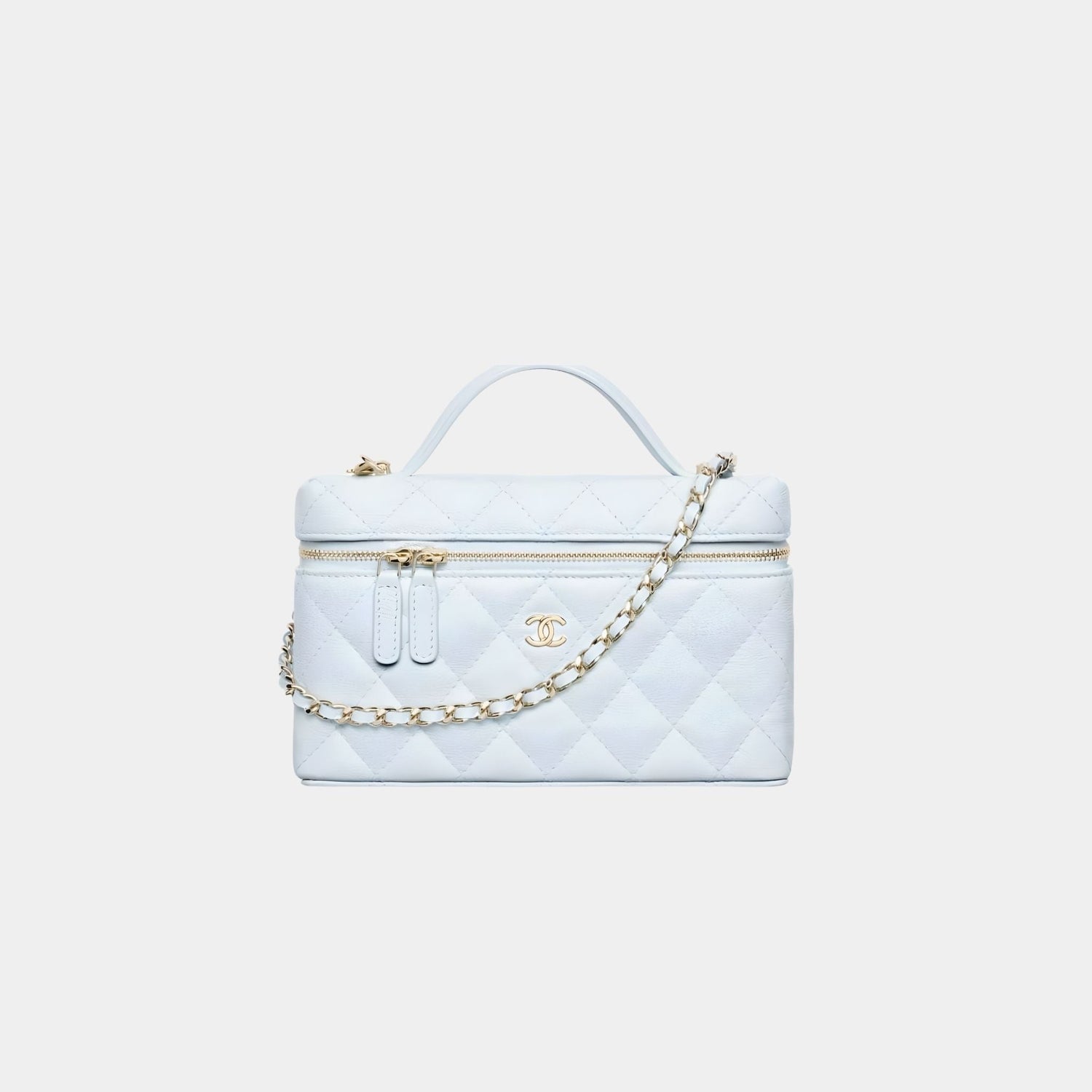 Classic Vanity with Chain in Grained Shiny Calfskin