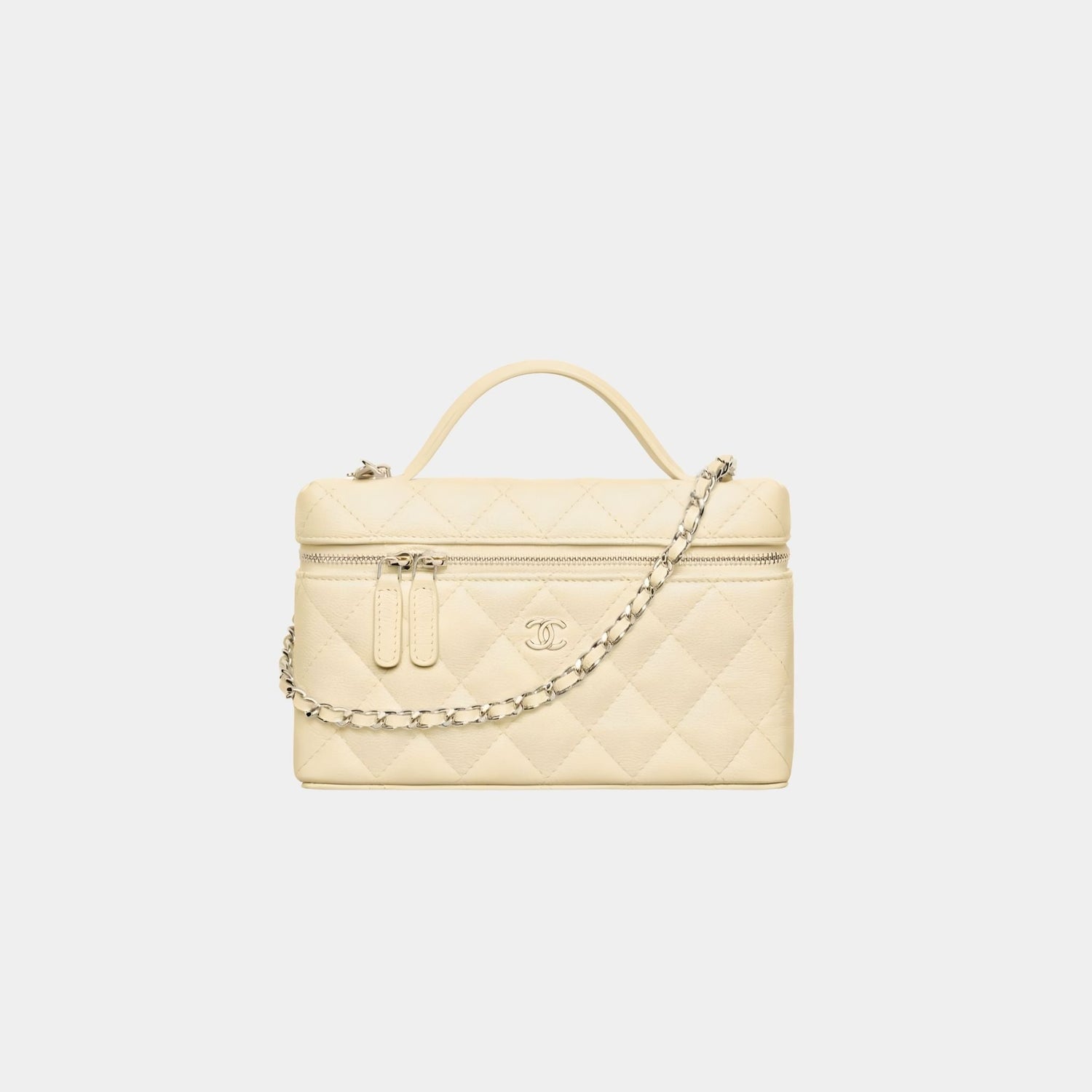 Classic Vanity with Chain in Grained Shiny Calfskin