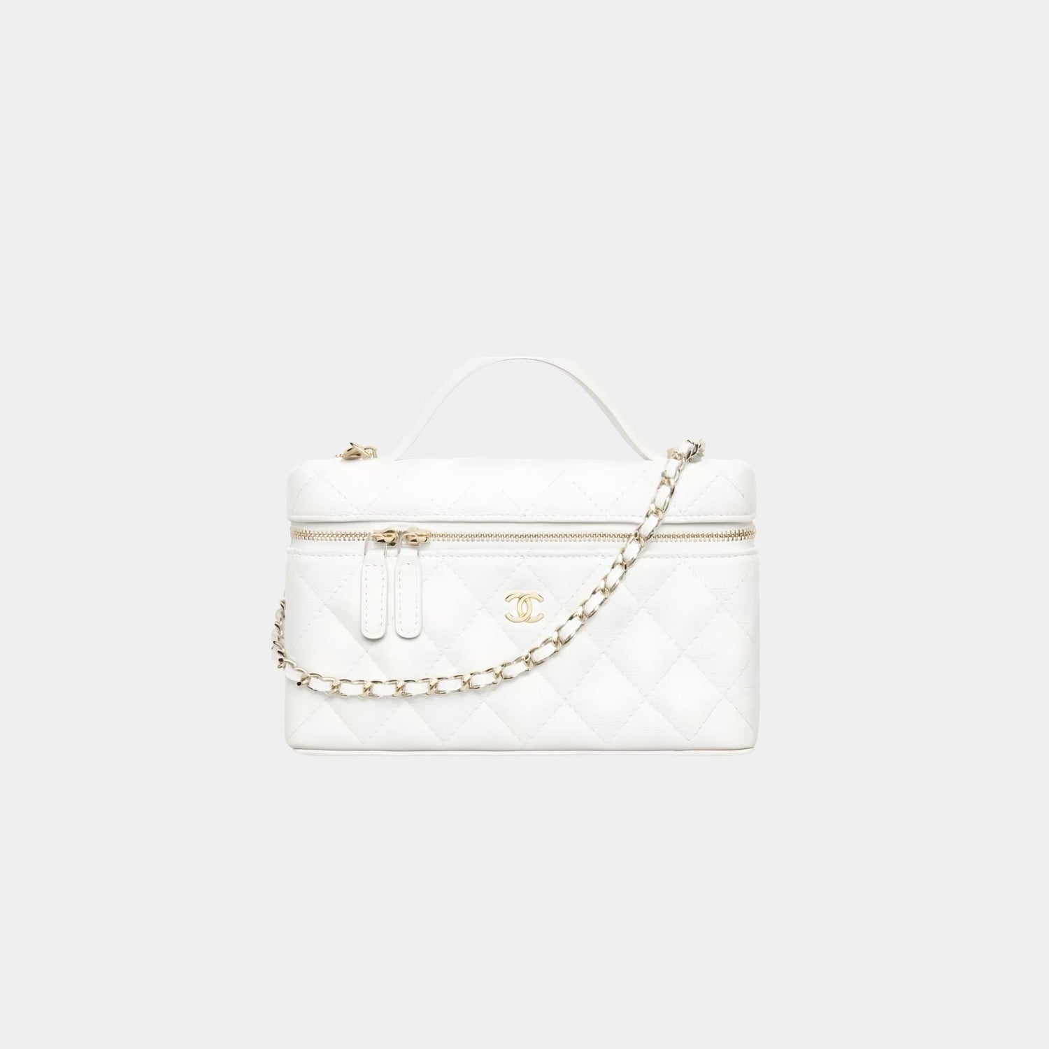 Classic Vanity with Chain in Grained Shiny Calfskin