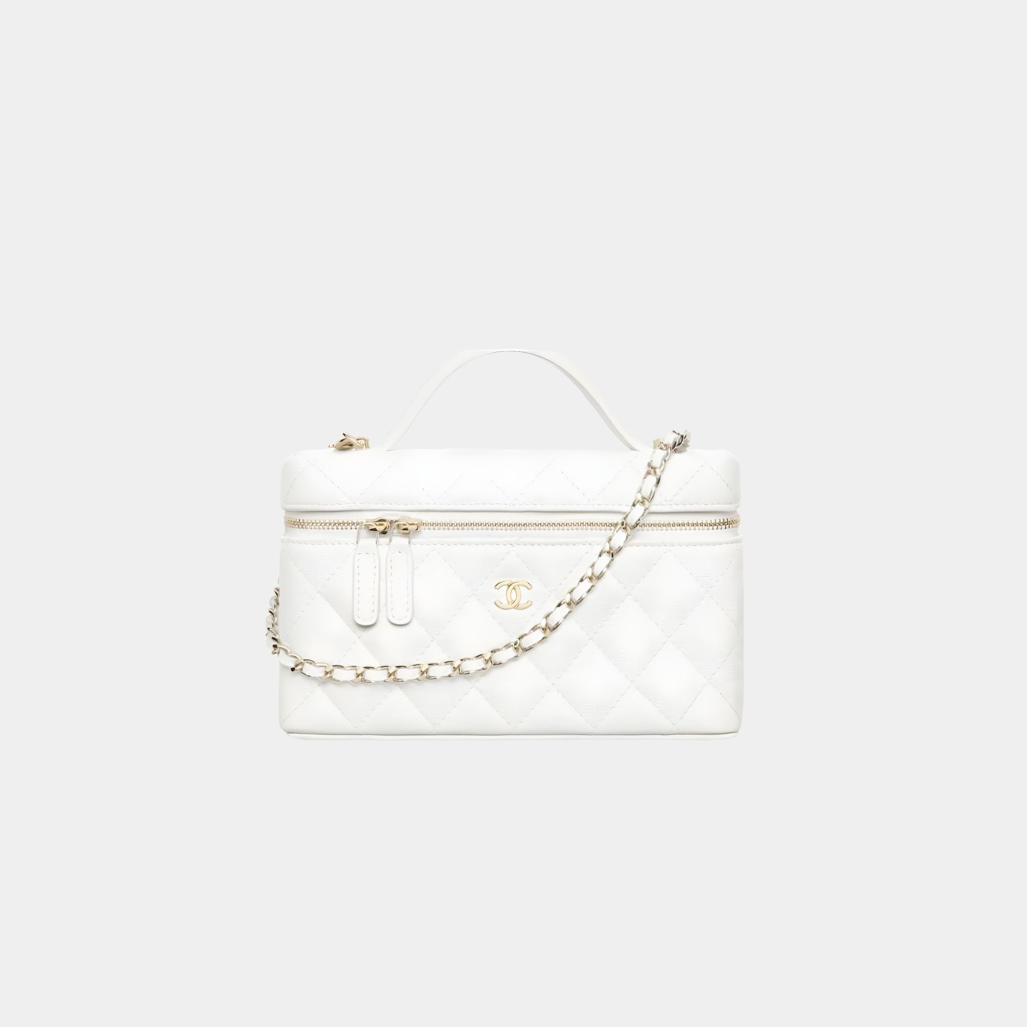 Classic Vanity with Chain in Grained Shiny Calfskin