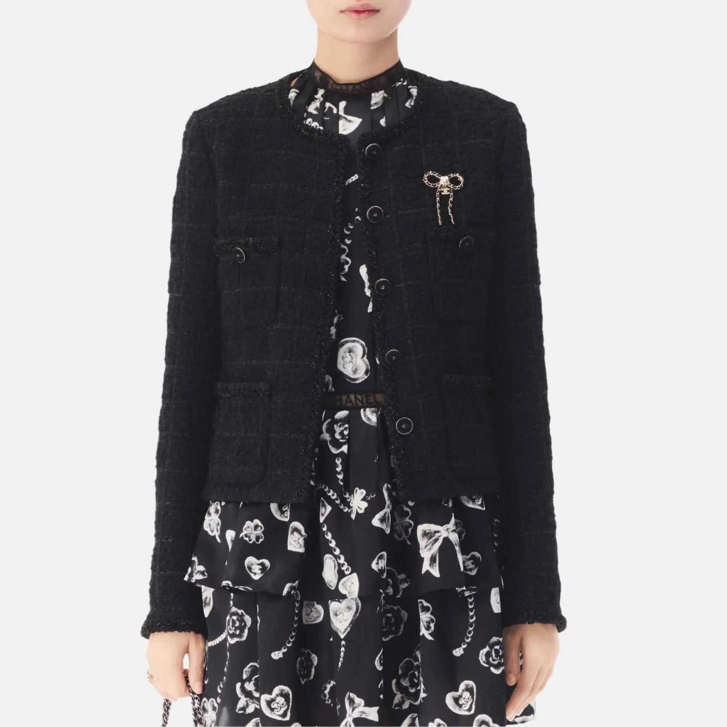 Jacket in Black Tweed