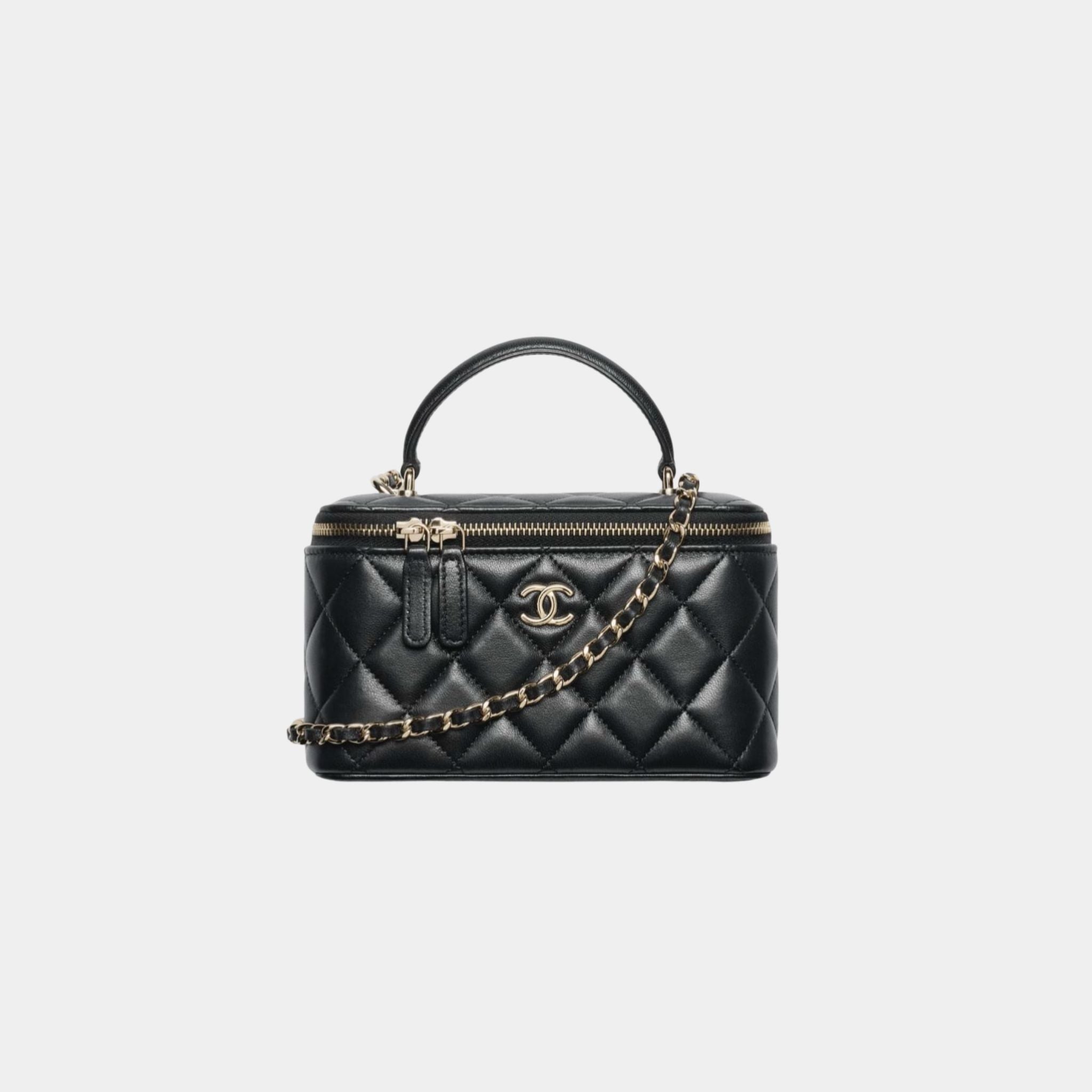 Long Vanity With Chain Lambskin