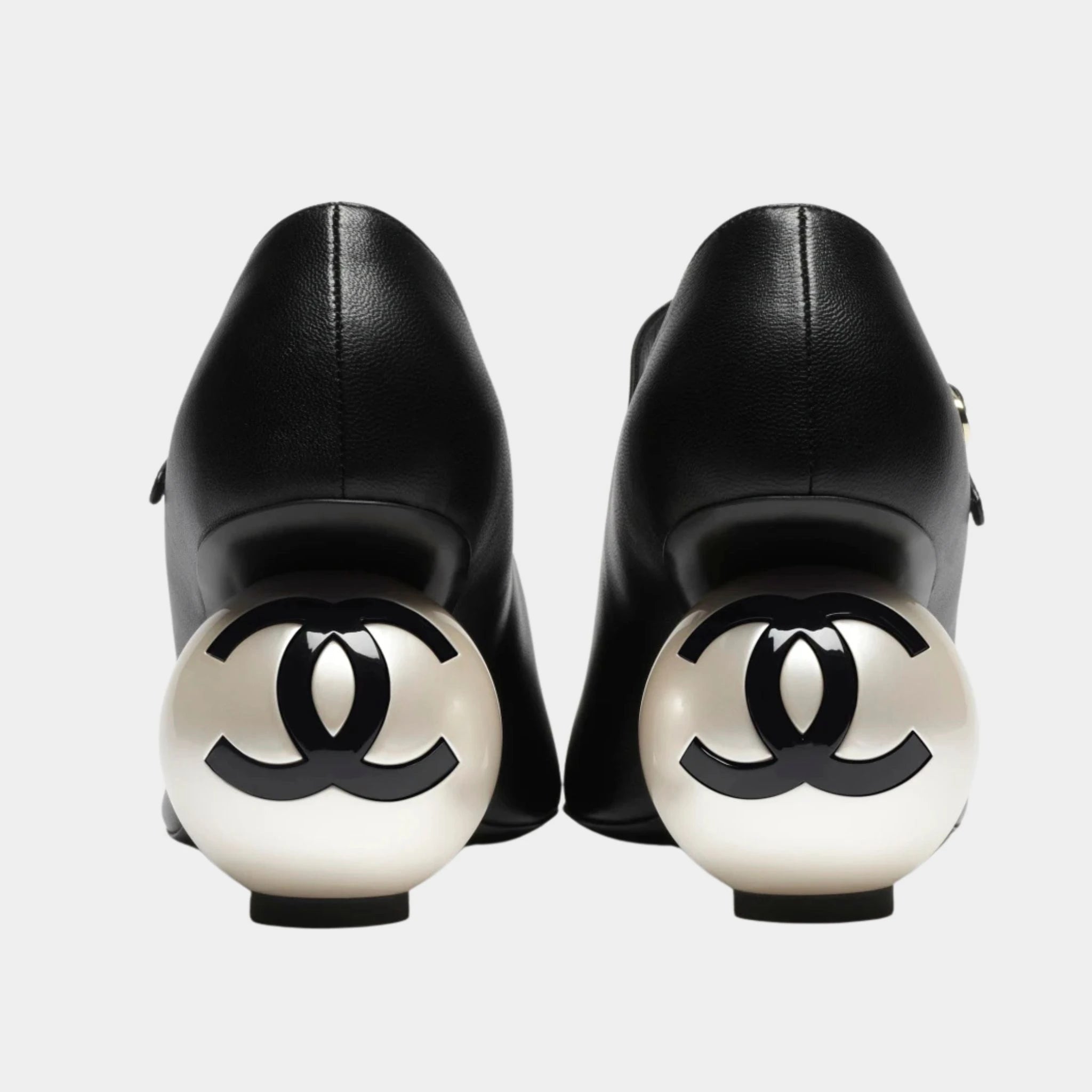 Mary Janes Lambskin Patent Calfskin &amp; Imitation Pearls Black