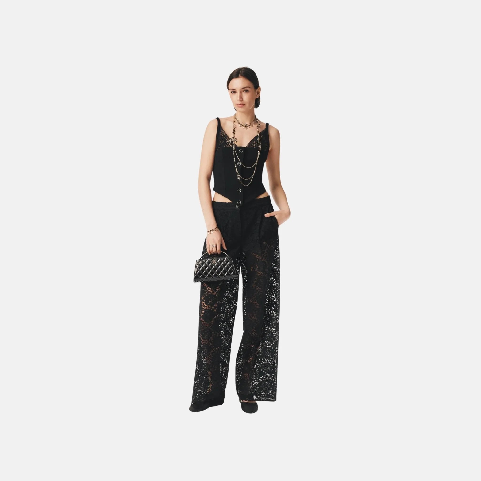 Pants in Cotton Lace