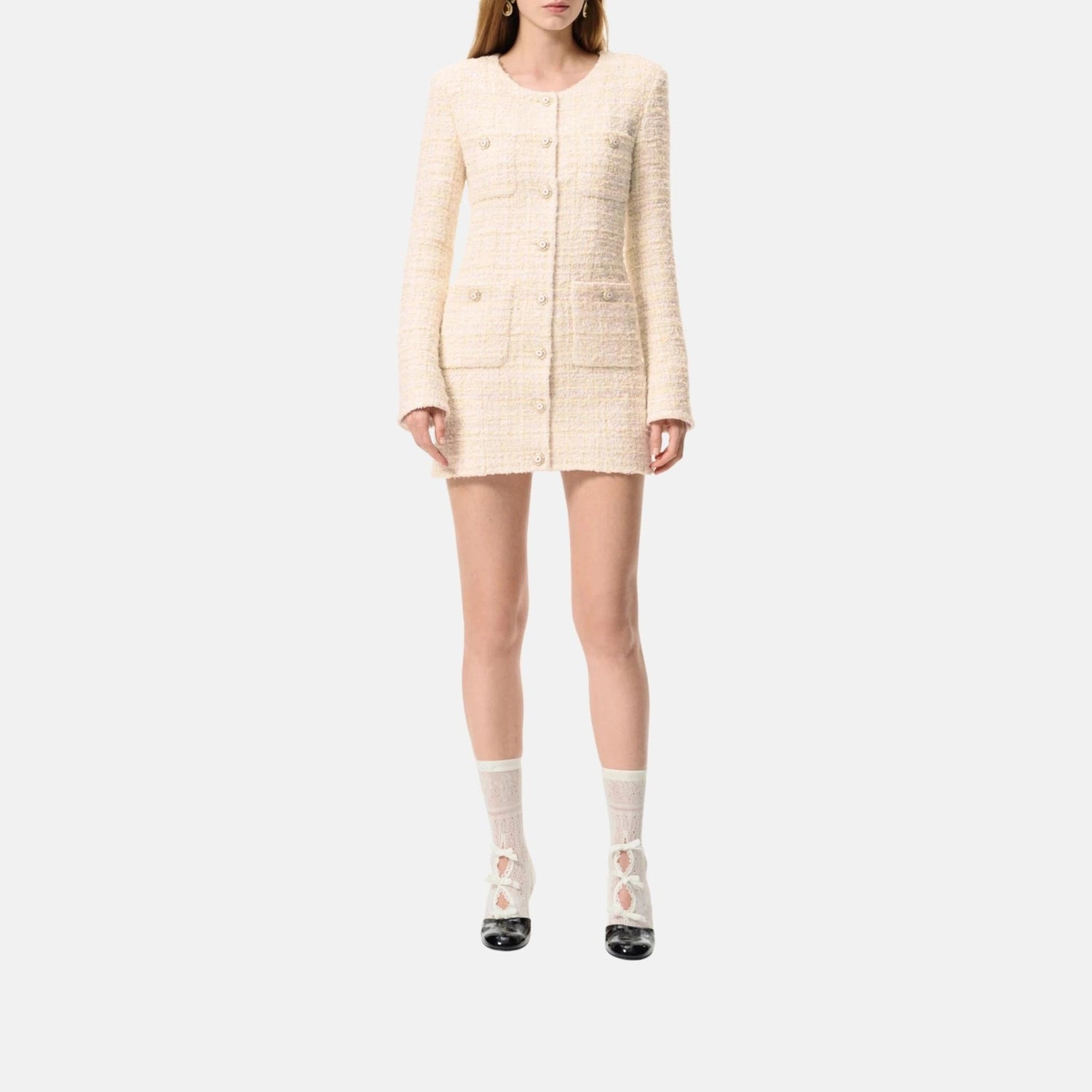 Short Dress Cotton Tweed