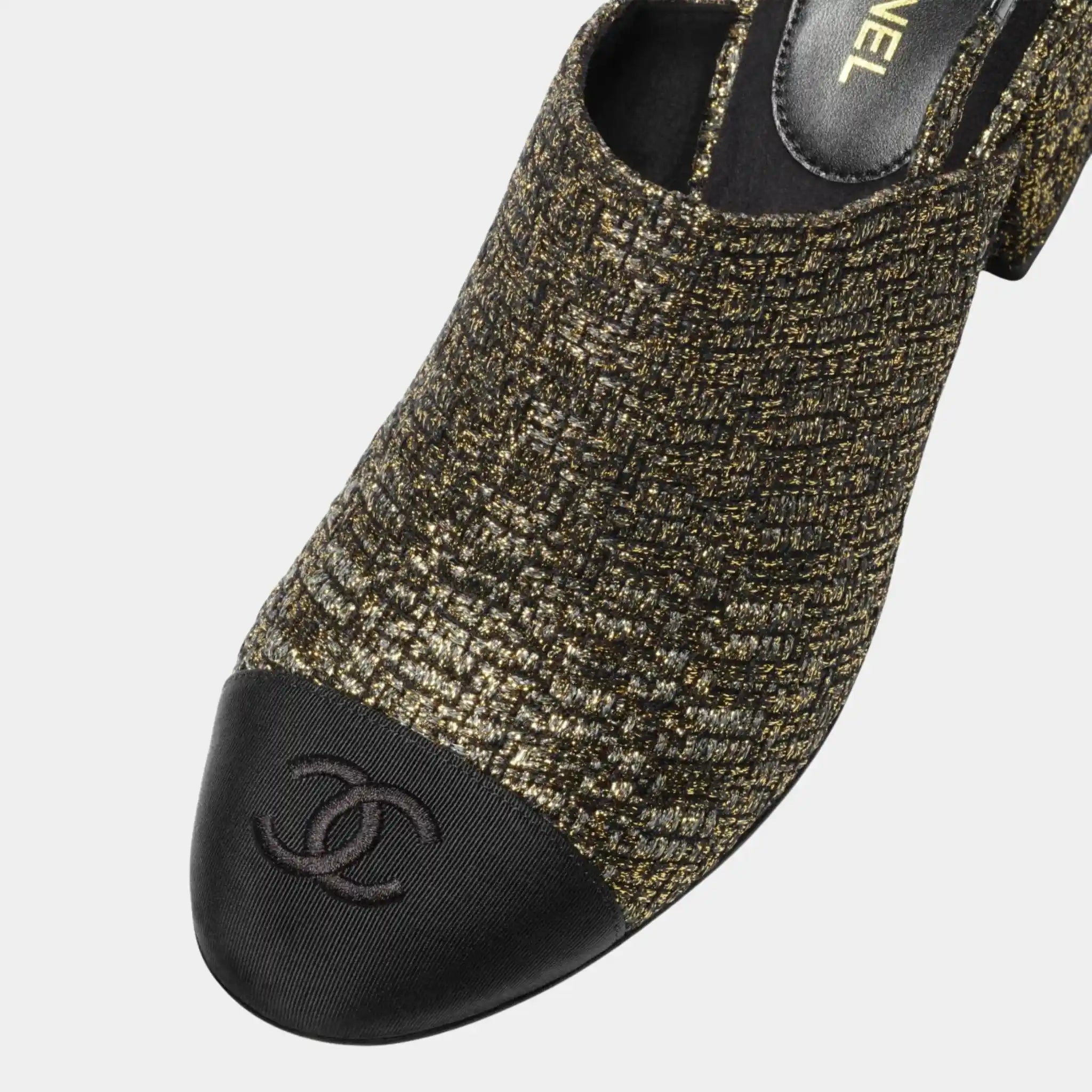 Slingback in Tweed &amp; Grosgrain