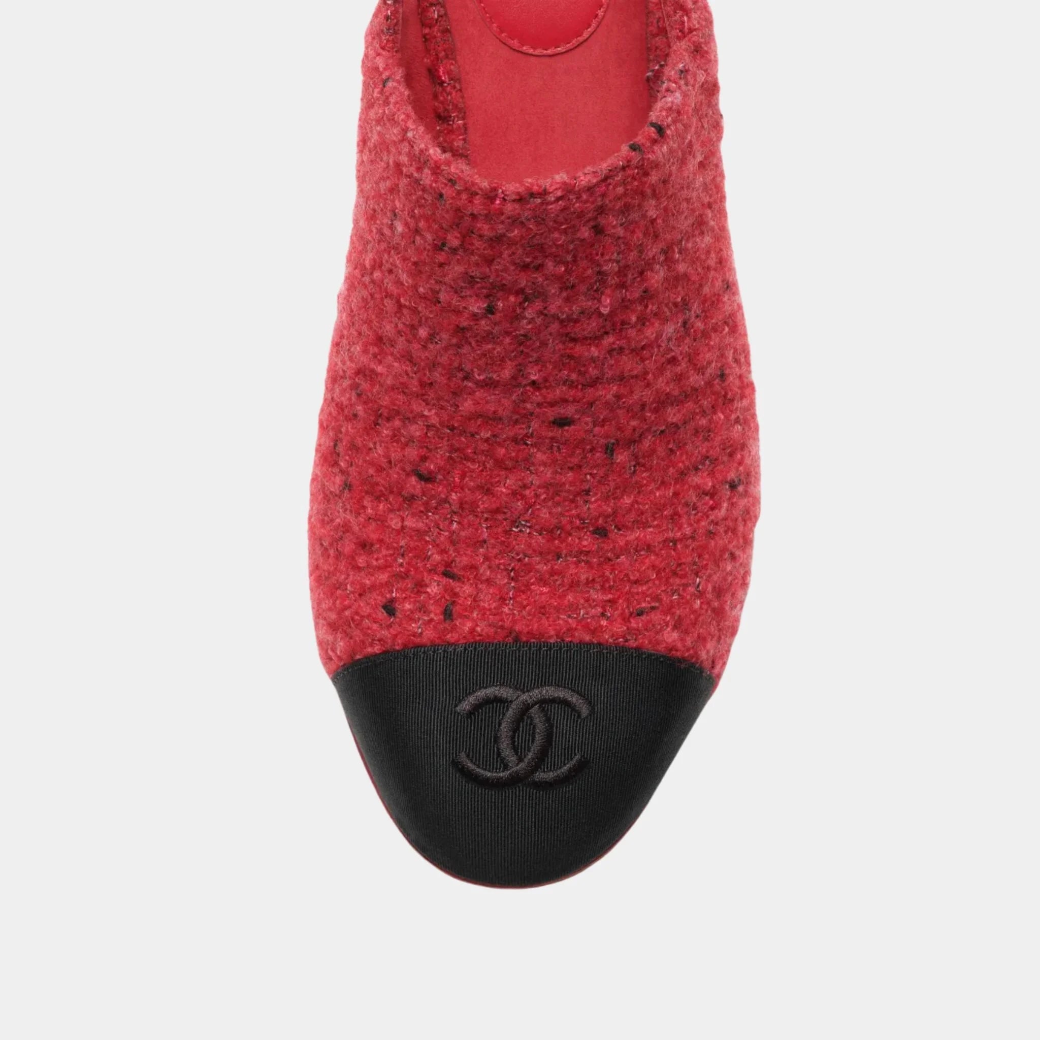 Slingbacks in Tweed and Grosgrain